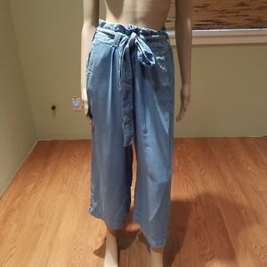 Zara Blue Z1975 Paperbag Pants Size L